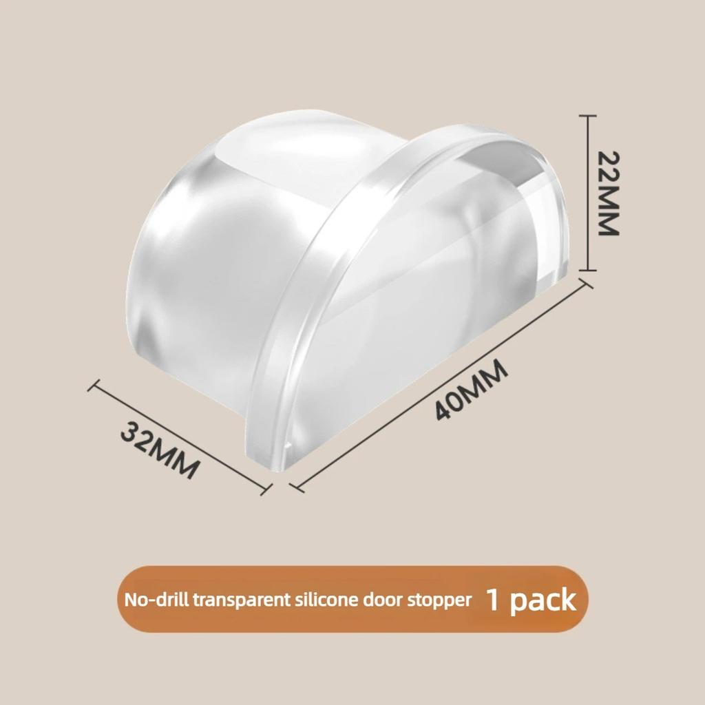Transparenter Selbstklebender Bohrerfreier Türstopper für Wand Boden Möbel Schutz Dusche Home Office Türstopper Heimwerker