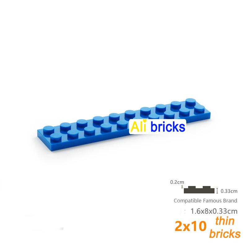 30pcs DIY Building Blocks Thin Figures Bricks 2x10 Dots Educational Creative Size Compatible With 3832 Plastic Toys for Children