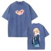 Anime T-shirt Marin Gothic Y2k Washed T Shirt Men Women Clothing Summer Short Sleeve Cotton Tees Tops