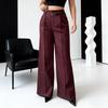 High Waist Pants Comfortable Breathable Slim Fit Straight Leg Trousers Versatile Fashionable Commuting Pants Vacation Travel Work School Daily Wear