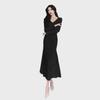 Women's V-Neck Long-Sleeve Sequin Fishtail Dress (2024 Autumn/Winter Collection)