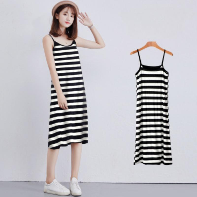 Summer Casual Bodycon Sleeveless Dresses Solid Color Round Necked Dress for Female High Waist Dress Basics Clothing for Women Commuter Fashion Dresses