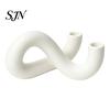 Creative Housewarming Gifts 3D Printed Infinity Loop Taper Candle Holder, Abstract 2?Candlestick Stylish Living Room Ornament Minimalist Stand