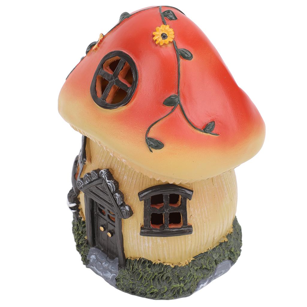 Solarbetriebene Pilzstatue für den Außenbereich, Gartenskulptur, Deko-Licht, automatischer Sensor, Ornament L