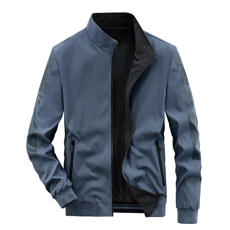 

Jacket Men s Double-sided Casual Spring and Autumn Coat On Both Sides M