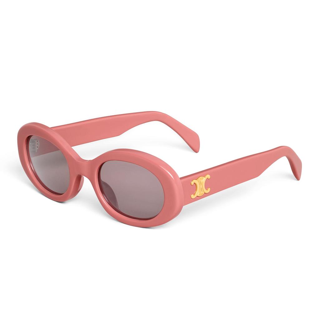 Celine Triomphe Logo Oval Sunglasses Women Sunglasses 40194U