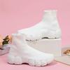 Elastic Socks Shoes Slip-on Casual Sneakers Women Walking Shoes Men High-top Leisure Shoes Knitted Platform Footwear Breathable