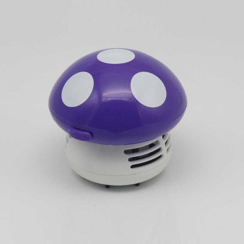 Mini Handheld Cartoon Mushroom Vacuum Cleaner Desktop Decor Biscuit Crumbs Hair Cleaner Gift New