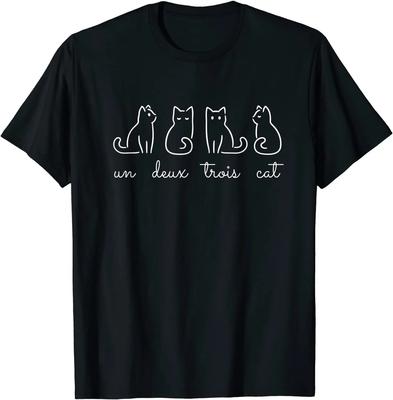 Funny French Joke Cat Dance Quotes TShirt 100 Cotton ONeck Summer Short Sleeve Casual Unisexs Tshirt Size S3XL