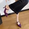 Leisure Slippers for Women Basic Slides Pointed Toe Thin High Heels Shoes Women Solid Leopard Butterfly Knot Summer Slippers
