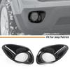 Carbon fiber For Jeep Patriot 2011-2016 Front Bumper Fog Light Lamp Cover Trims