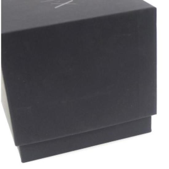 Open Box Armani Exchange AX4600 Classic Signature Quartz Watch – White Dial, Black Silicone Strap