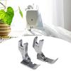 2Pcs Metal Flatbed Sewing Presser Foot Single Side Presser Foot for Thin/Thick Fabric Canvas Leather Stitching