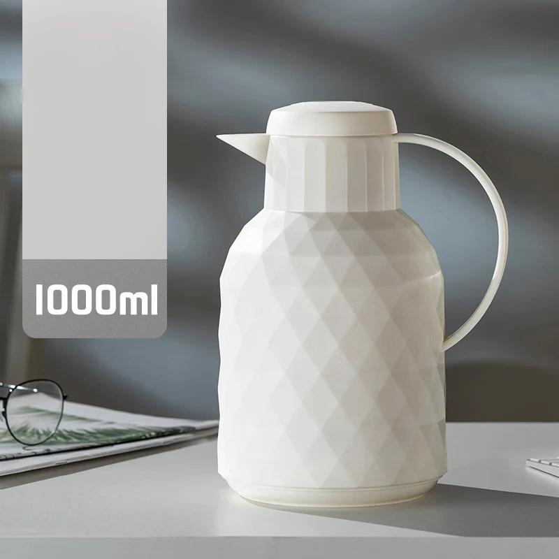 1L Insulated Bottle Double Wall Glass Vacuum Flask Household Office Water Bottle Thermal Kettle Pot Tea Coffee Thermos