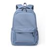 Student Color Solid Backpack With Arcshaped Straps Breathable Gift Schoolbag