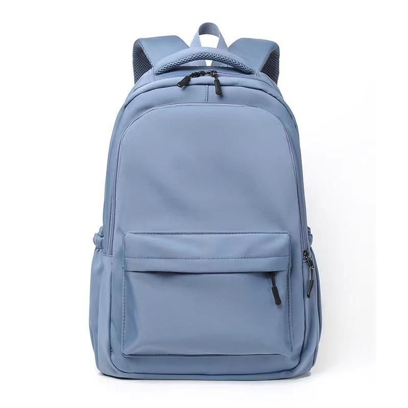 Student Color Solid Backpack With Arcshaped Straps Breathable Gift Schoolbag