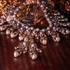 Inlaid with Czech Diamonds Double Layer Purple Rhinestone Old Retro Style Suit Chain