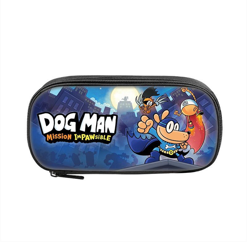 

Dogman Detective Pencil Case Large Capacity Nylon Storage For Students StyleA