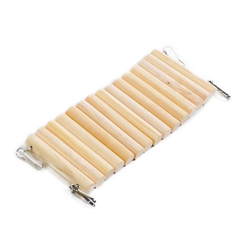 Hamster Toy Natural Wood Arch Pet Ladder Toy Bendable Long Climbing Ladder Small Pet Toy for Guinea Pig Chipmunk