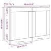 VidaXL Vitrine suspendue "Lyon" Chêne artisanal 80 x 31 x 60 cm Bois d'ingénierie 856120