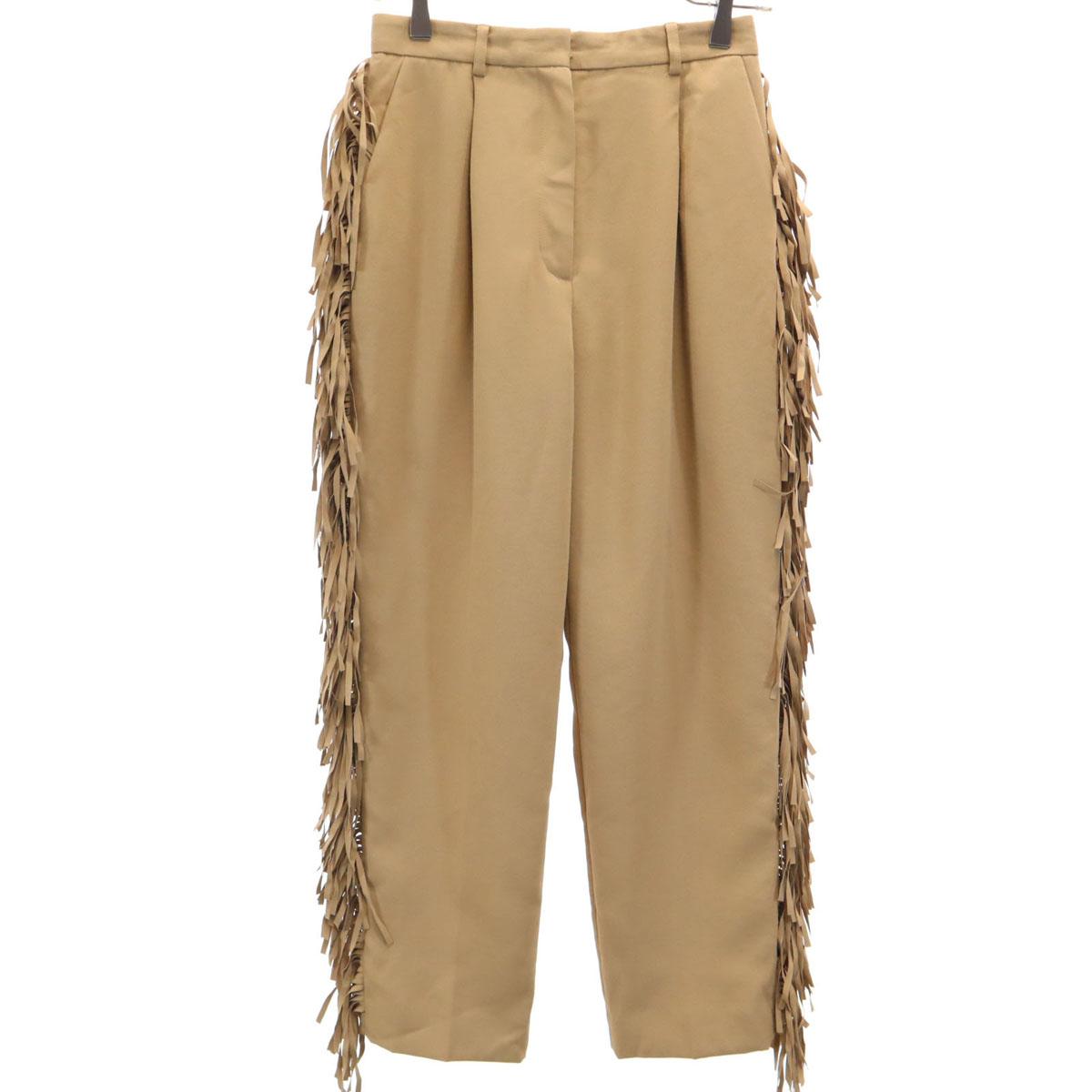

CLANE fringe Tapered pants 1 beige Women Used