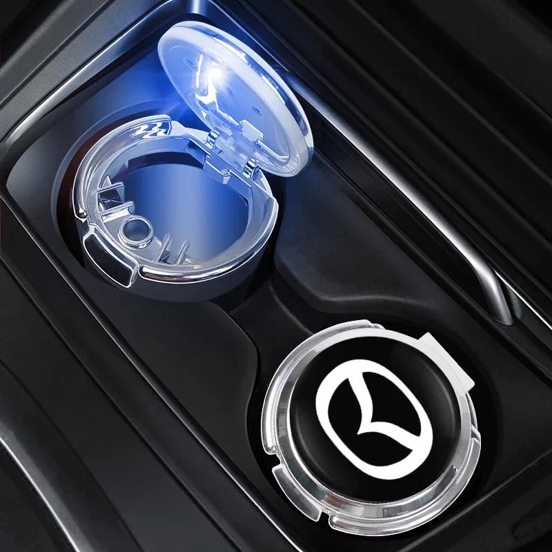 2025 Gorący Stylizacja Samochodu Popielniczka Uchwyt Światło LED Kubek Wnętrze Samochodu Dla Mazda CX7 2 CX3 CX9 MX5 3 6 CX5 MX3 5 RX8 Axela Demio Atenza