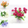 Elegant 9 Heads Artificial Carnation Silk Flowers Bouquet For Home And Wedding Decor