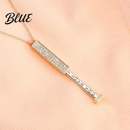 Love Necklace with Hidden Message I You Secret Slider Adjustable