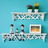 Vintage Carved Hollow Wood Wall Hanging Rack Shelf Shelves Holder Storage Home Decor
