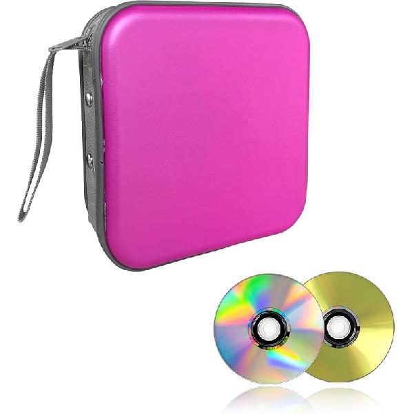 Augeny 48 Capacity CD Case, Portable DVD Hard Plastic Case Holder, Wallet Disc Storage Binder For Car, Home, Travel, Carrying Organizer, Universal