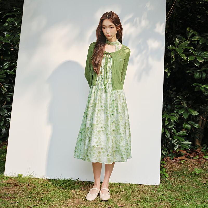 Ledin Women's Hollow-out Knit Cardigan with Front Tie