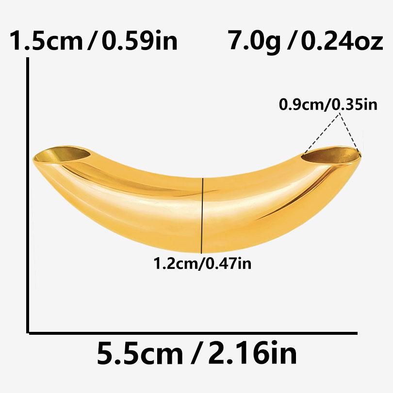 6/12pcs Big/Small Hole Star Heart Pea Real Gold Plated PVD No Fade Stainless Steel Beads For Jewelry Making Supplies Spacer Bead