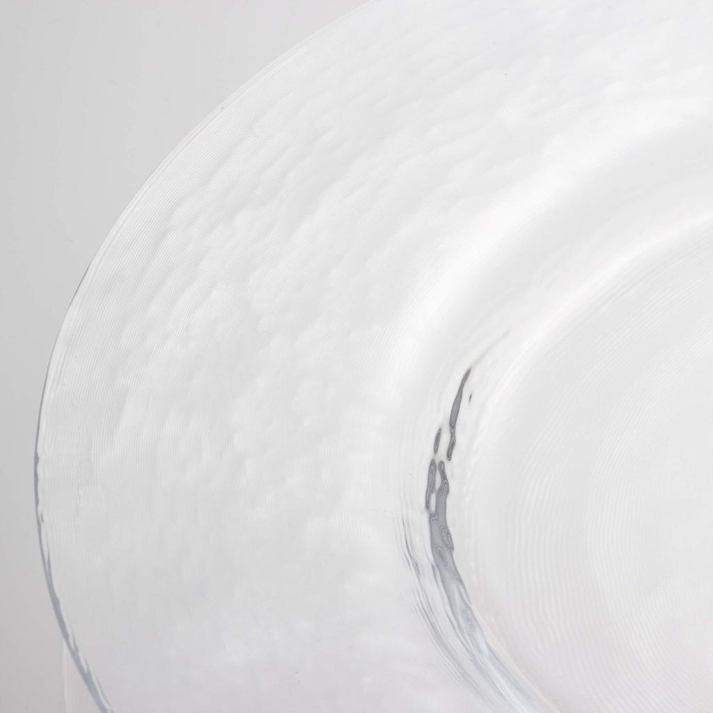 Toyo Sasaki Glass Orbit Rimmed Plates, 270mm, Set of 3, Made In Japan, Large Round Plates, Glass Dishes, Tableware, 46051