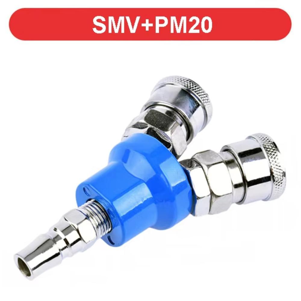 

1Pcs SMV Round Two-way Pneumatic Connector Internal Thread SMY Round Three-way Quick Connector 1/4 C-type Coupler Fitting
