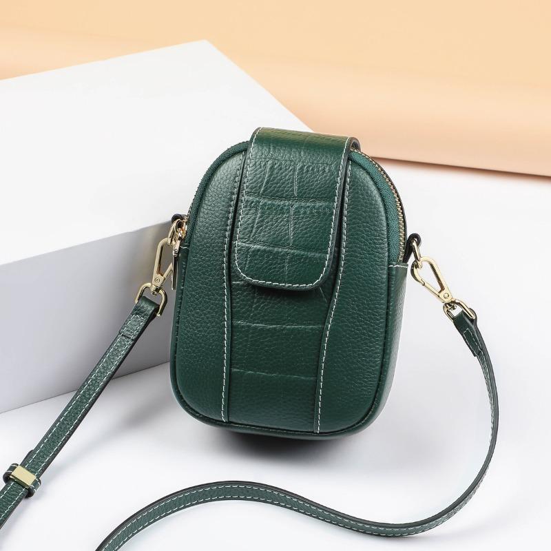 Mobile phone bag women's autumn and winter new trendy leather mini small bag versatile vertical key messenger bag