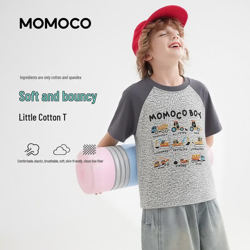 MOMOCO Boys Summer Color-Block Casual T-Shirt 140