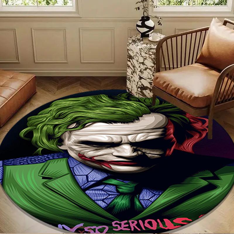 Jo-ker's Masked Faces Round Rug for Livingroom,Bedroom, Palyroom, Chair Rug, Area Rug, Circle Carpet, Large Size Fan Christmas Gift