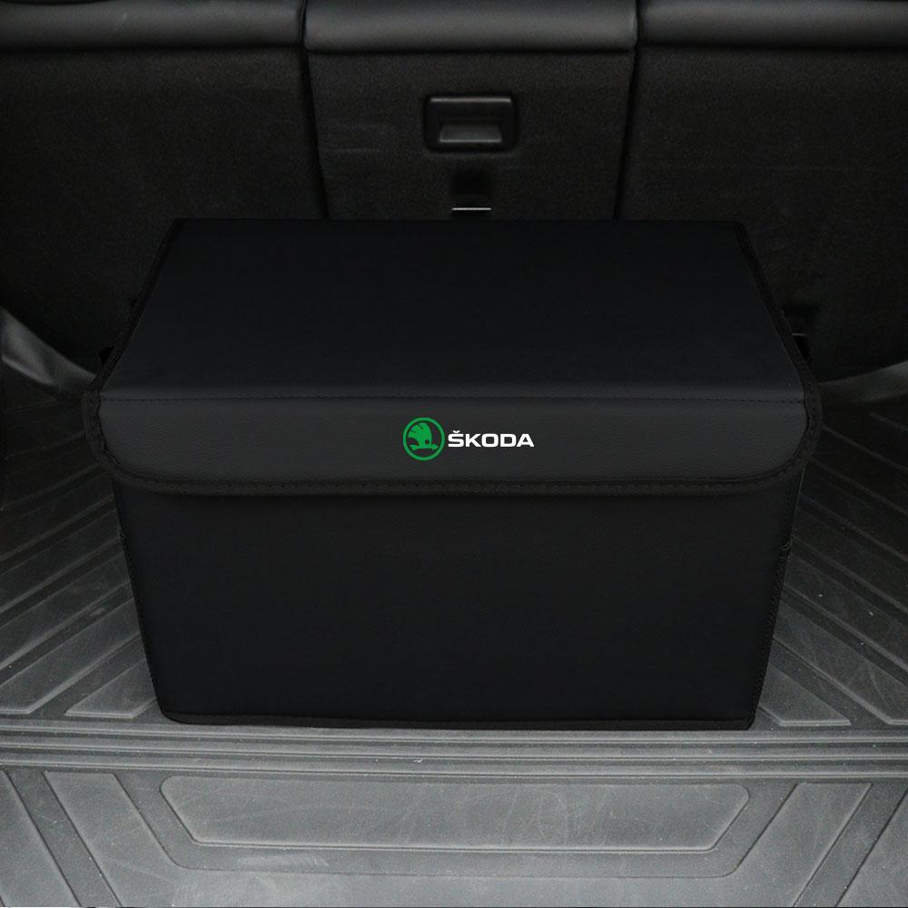 Car Trunk Organizer Box Large Capacity Stowing Tidying Storage Bags For Skoda Octavia Kamiq Kodiaq Superb Fabia Yeti Rapid Karoq agh399