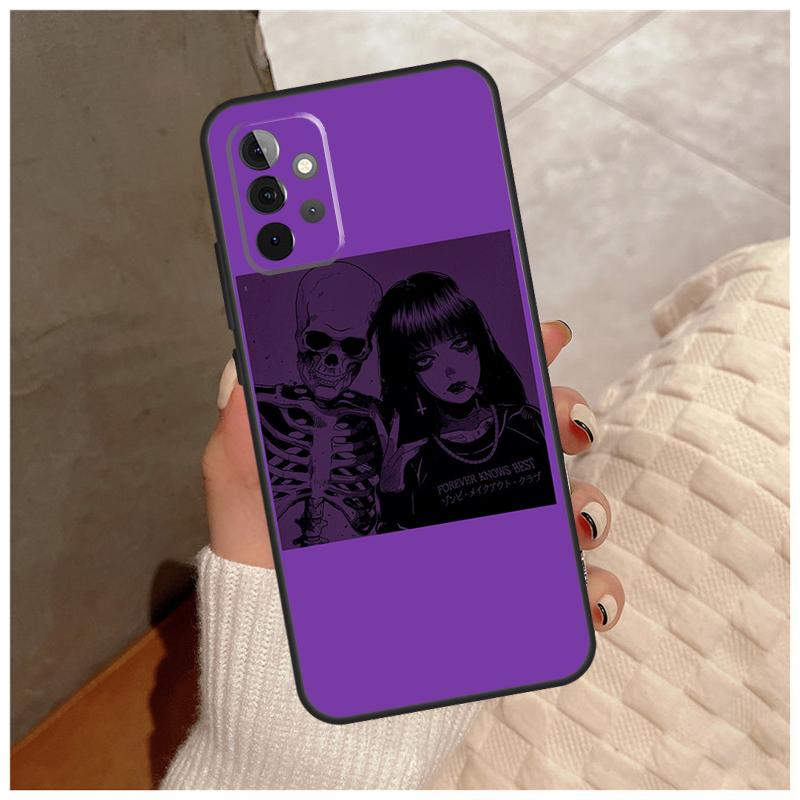 Purple aesthetic For Samsung Galaxy A12 A32 A52 A22 A16 A26 A36 A56 A06 A55 A35 A15 A54 A34 A14 A13 A53 Case