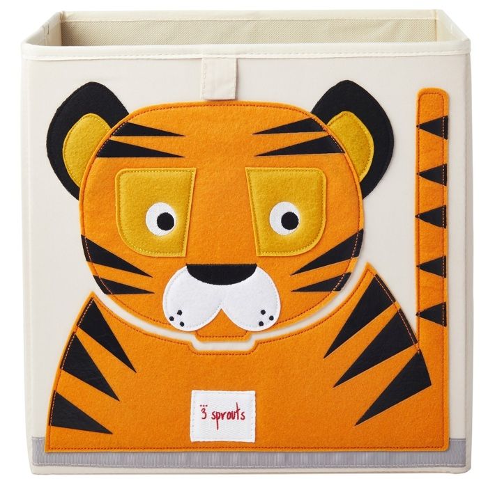 3 Sprouts - Cube de rangement Tigre - ELEMENTS FOR KIDS