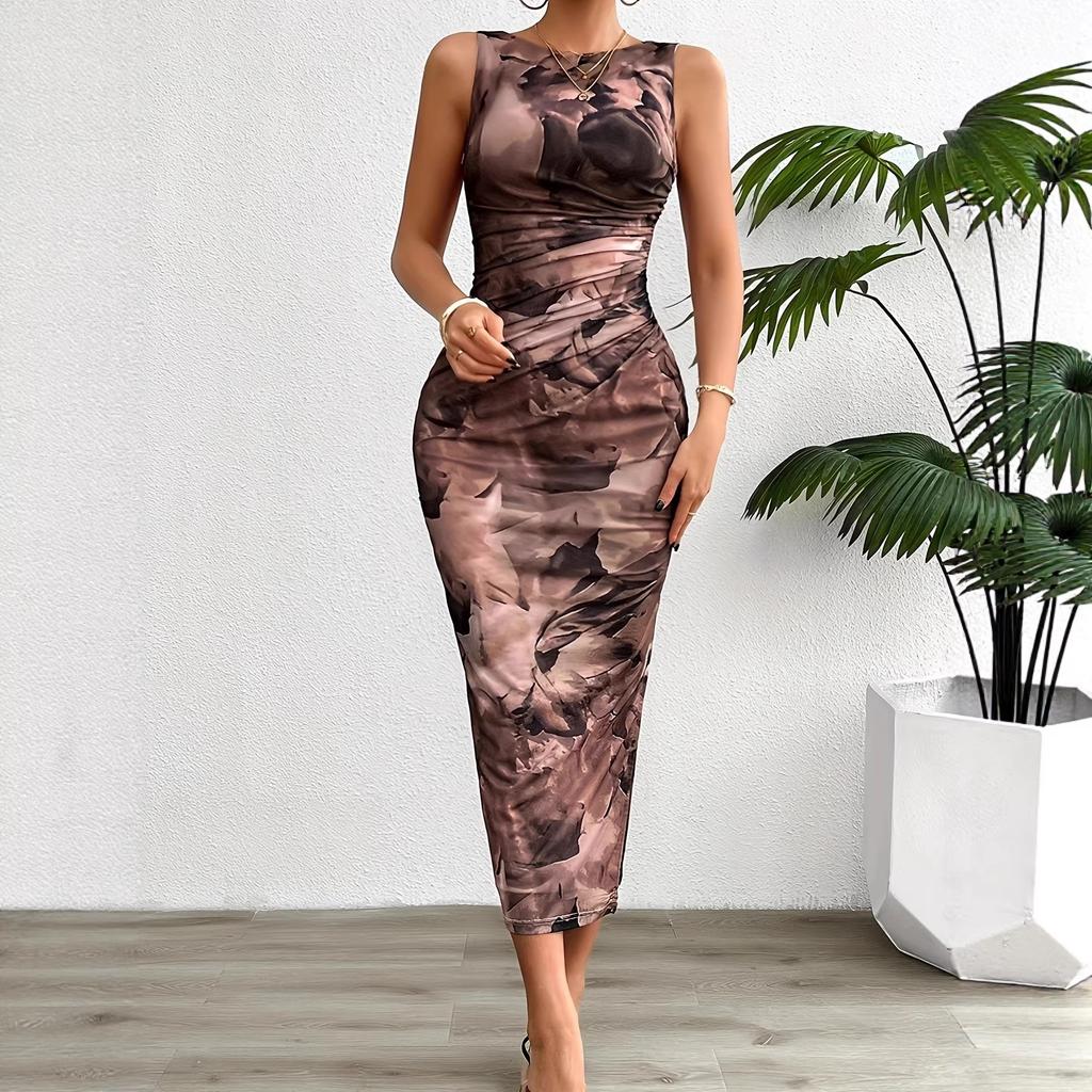 Foreign trade women's clothing Temu independent station Shein spring and summer temperament wind sleeveless jumpsuit hip wrap