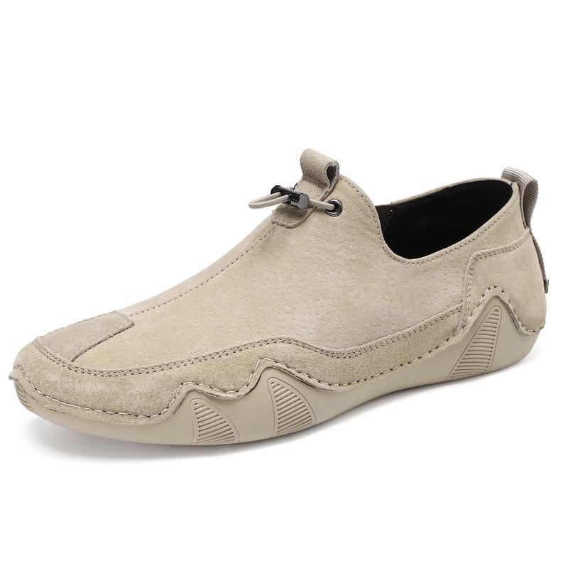 Leather casual shoes men's shoes overalls breathable lazy shoes leather shoes versatile shoes men's trendy shoes