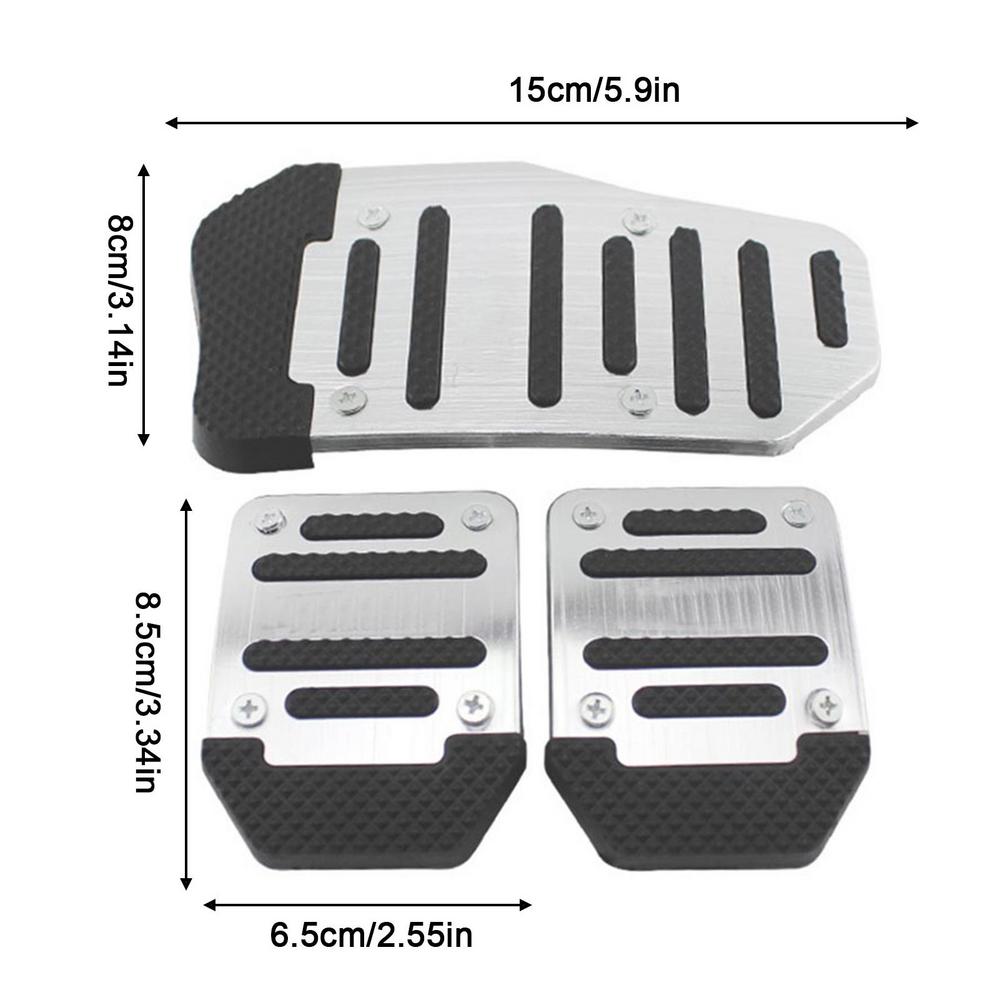 Universal Racing Manual Non-Slip Foot Pedal Pad Cover Aluminum Automatic Gear Brake Accelerator Car Interior Accessories