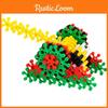 Educational Plastic 3d Snowflake Puzzle Set With Colorful Hexagon Blocks For Kids Learning And Development