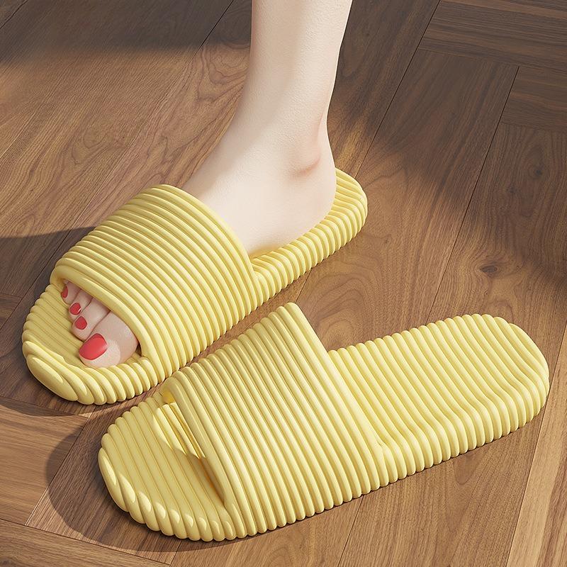 Striped Bathroom Slippers for Women, Summer Household Bathroom Anti-slip, Men's Indoor Household Cool Slippers for Women