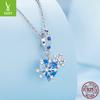 Winter Snowflake Diy Bracelet Beaded Accessories, Christmas S925 Silver Pendant