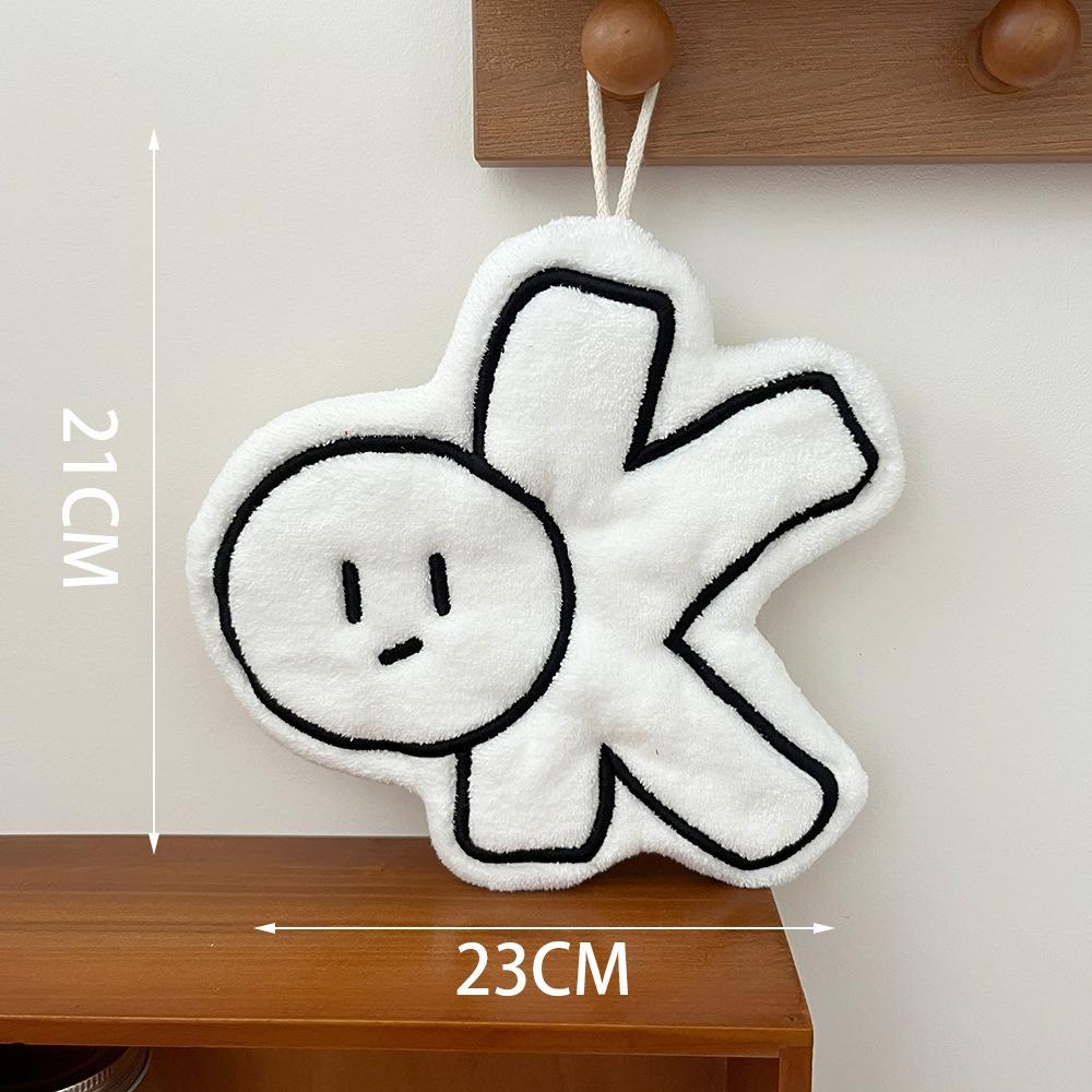 Cartoon Toilet Handkerchief Coral Fleece Washcloth Creative Bathroom Kerchief  for Kitchen&Bathroom