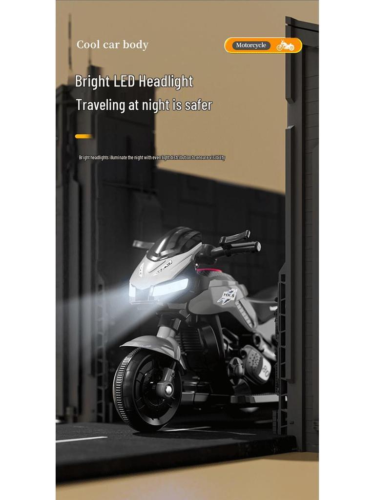 Kids' Electric Tricycle: Remote-Control Battery Toy Motorcycle for Boys & Girls