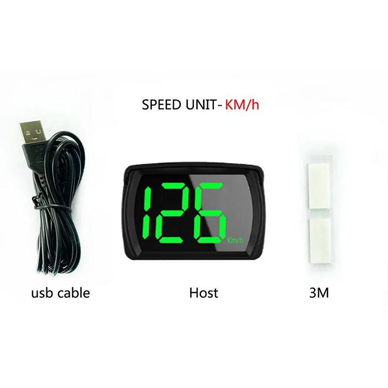 Universal Car Head-up Display GPS Mph Km/h HUD Digital Speedometer Head Up Display Big Font Speed Real Time Meter KMH All Car