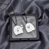 2 Pack Specter Pendant Necklace Chain Necklaces Birthday Gift Necklaces Stainless Steel Texture for Party and Daily
